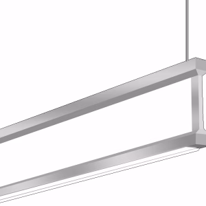 LED Architectural Linear Pendant 4FT 6FT Field Selectable CCT with Vertical Optical Light Panel 4