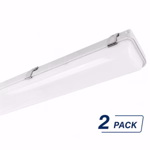 LED Linear Vapor Tight Light | 4FT | 30W/40W/50W | 3-CCT Selectable | 120-277V | DLC Premium (2-PACK)