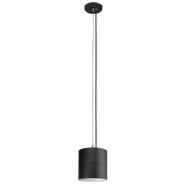 LED Cylinder Light 6-Inch Black Finish 90 CRI Cable Pendant Mount (OSL-CYL-6)