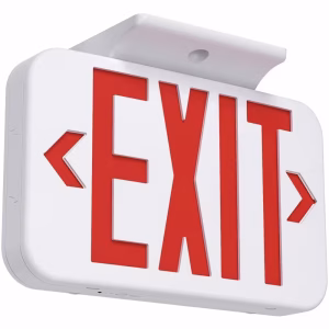 DM-EM114 Universal Mount LED Exit Sign – Red LED, 90-Minute Battery Backup, ETL Listed