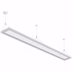 8FT Up/Down Linear Pendant Light – CCT Adjustable, White or Black, Up to 9600 Lumens, DLC Qualified, 110-277V