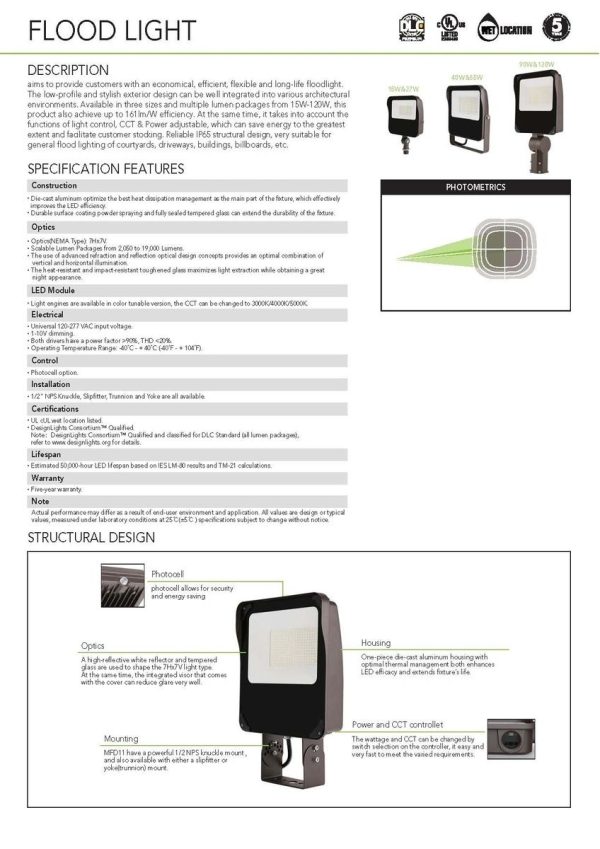 LED Flood Light Gen2 9,400 Lumen (OSL-MFD11) - Image 2