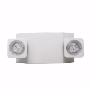EM LED Reduced Profile Emergency Light – 2-Head Adjustable, 90-Minute Battery Backup, UL Listed