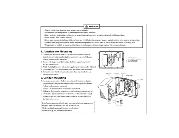 LED Semi-Cutoff Wall Pack Wattage & CCT Adjustable 4,047-12,123 Lumen (OSL-MWP08) - Image 7
