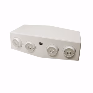 DEM LED Decorative Emergency Light – 4-Head Adjustable, 90-Minute Battery Backup, UL Listed