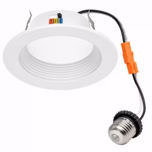4" LED Retrofit Downlight Kit – 10W – 5CCT (2700K-5000K) Selectable – 90+ CRI – E26 Adapter – Energy Star