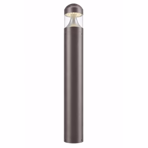 SU-BRB LED Bollard Light, Dome Cone-Reflector Head, CCT & Wattage Selectable, Bronze Finish