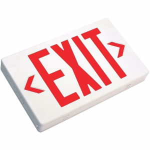 CEMXTE Remote Capable LED Exit Sign, Red/Green, White/Black